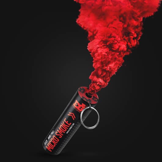 EG25 micro smoke grenade with red smoke